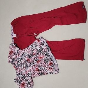 Medium Koi red scrub set